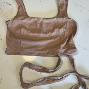 Lululemon Tan Crop Top with Straps
